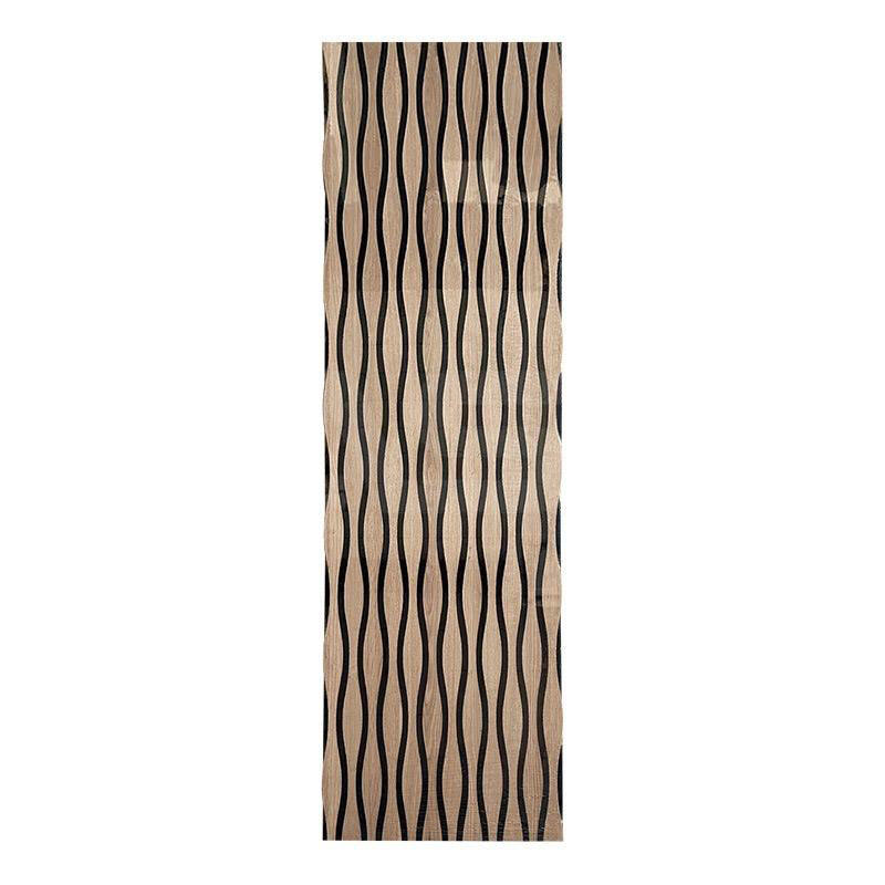 MDF Wavy Groove Acoustic Wall Panel na may Wood Slats